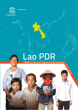 Lao PDR: UNESCO country programming document, 2012-2015
