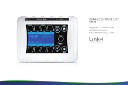 2014-2015 PRICE LIST