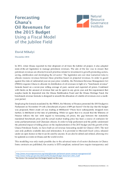 Forecasting oil revenues for the 2015 Ghana budget (3)
