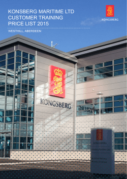 For 2015 - Kongsberg Maritime