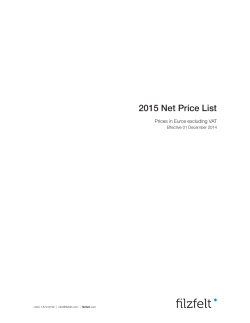 2015 Net Price List