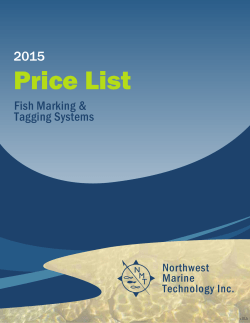 New 2015 Price List - Northwest Marine Technology