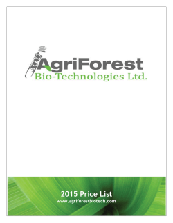 2015 Price List - AgriForest Bio