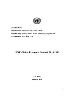 LINK Global Economic Outlook 2014-2015