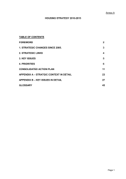 Annex A HOUSING STRATEGY 2010