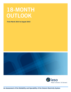 18-Month Outlook From March 2014 to August 2014