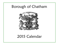 Borough of Chatham 2015 Calendar