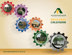 2014-2015 CALENDAR - Ashwaubenon School District