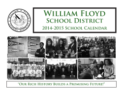 2014-2015 School Calendar - William Floyd School District