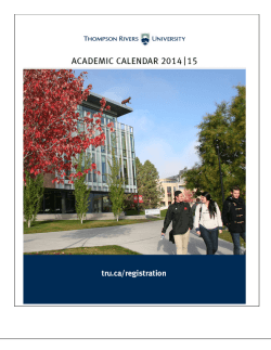 TRU 2014/2015 Academic Calendar