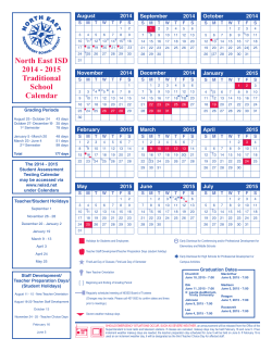 NEISD 2014-2015 Calendar - North East Independent School District