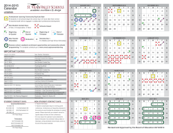 2014-2015 Calendar - St Vrain Valley School District