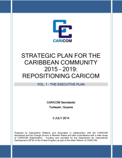 strategic plan for the caribbean community 2015 – 2019