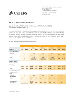 2015 Health Benefit Summary - CalPERS On-Line