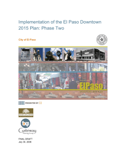 Implementation of the El Paso Downtown 2015 Plan