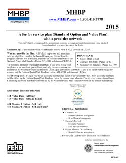 2015 MHBP Official Plan Brochure RI 71-007