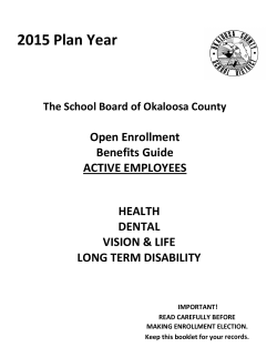 2015 Plan Year - Okaloosa County School District