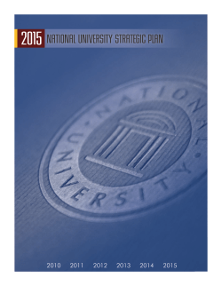 2015 National University Strategic Plan