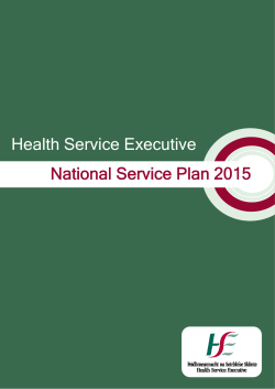 National Service Plan 2015 Health Service Executive