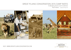 GREAT PLAINS CONSERVATION 2015 CAMP RATES