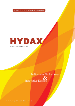 Brochure hydex New - Hydax Hydraulics Pvt. Ltd.