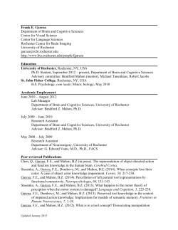 CV - CAOs Lab - University of Rochester