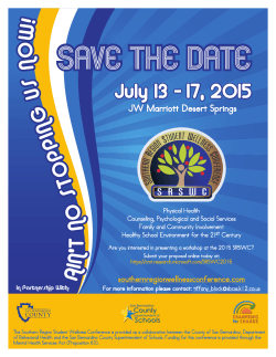 SAVE THE DATE - Southern Region Student Wellness Conference