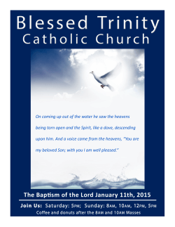 The Bapsm of the Lord January 11th, 2015 - E