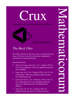 Feb - Canadian Mathematical Society