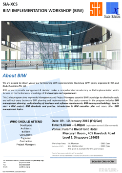 About BIW - Singapore Institute of Architects