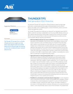 A10 Networks – Thunder TPS Data Sheet