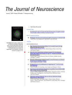 TOC  - The Journal of Neuroscience