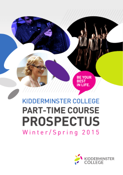 View the part time prospectus here