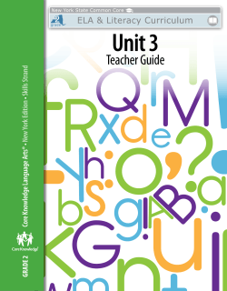 Grade 2: Skills Unit 3 Teacher Guide