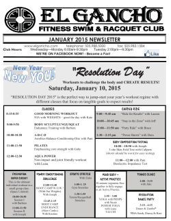 Newsletter - PDF - El Gancho Fitness Swim & Racquet Club