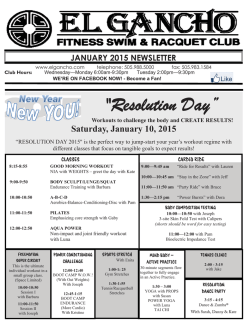 Newsletter - PDF - El Gancho Fitness Swim & Racquet Club