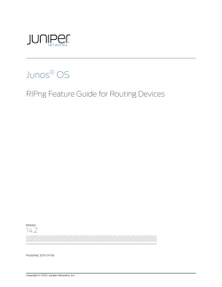 Junos® OS RIPng Feature Guide for Routing