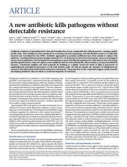 A new antibiotic kills pathogens without