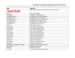 SanDisk Trademark Attribution Guide