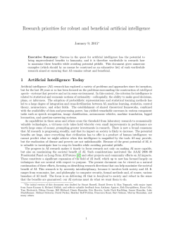 Research priorities for robust and beneficial artificial intelligence