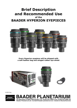 Brief description of Hyperion Eyepieces - Baader