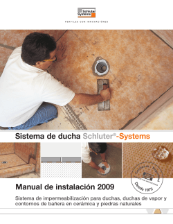Sistema de ducha Schluter®-Systems Manual de instalación 2009