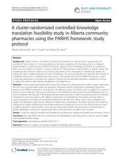 A cluster-randomized controlled knowledge translation feasibility