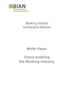 BIAN white paper &ndash; Cloud enabling the banking industry v1_0