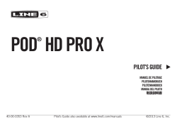 POD® HD PRO X Quickstart Guide