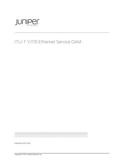 ITU-T Y.1731 Ethernet Service OAM