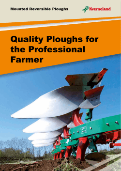 Quality Ploughs for the Professional Farmer
