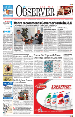 Vohra recommends Governor's rule in J&K