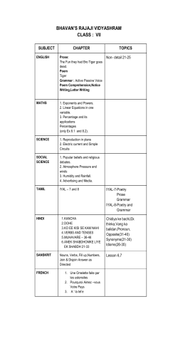 FA4 Portions for Class 7 - Bhavans Rajaji Vidyashram