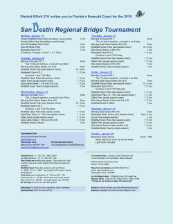 San estin Regional Bridge Tournament